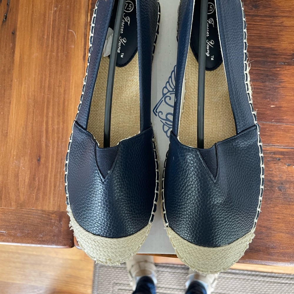 Forever Young Blue and Tan Espadrilles